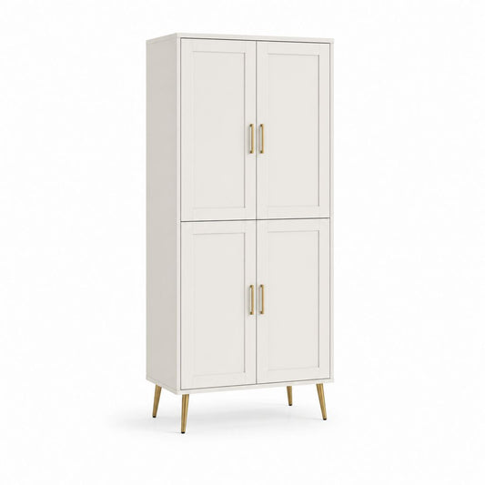 Sideboard Hochschrank Weiß MDF rechteckig 80 x 40 x 180 cm